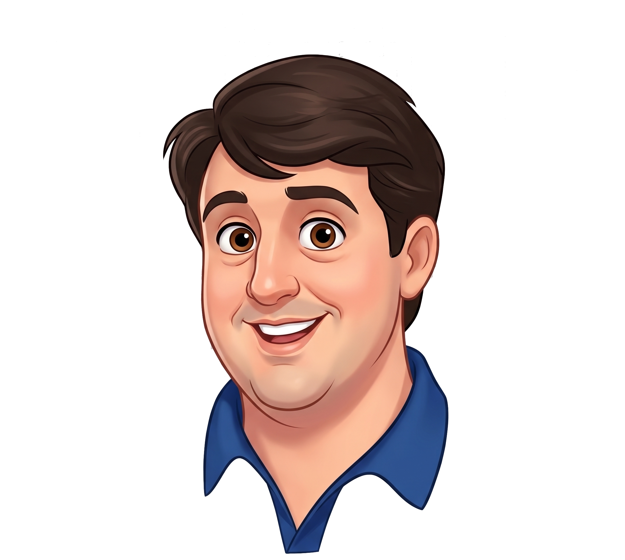 A stylized portrait illustration of Todd that opens a hidden quotes tribute.